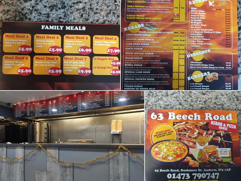 Beech Road Kebab Pizza House Menu