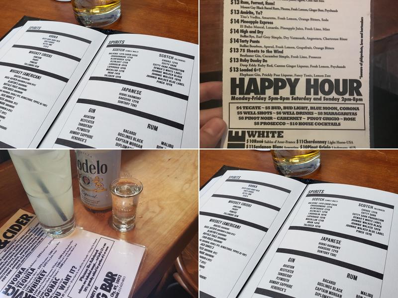 Vig Bar Menu