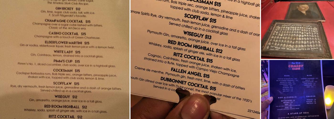 KGB Bar Menu