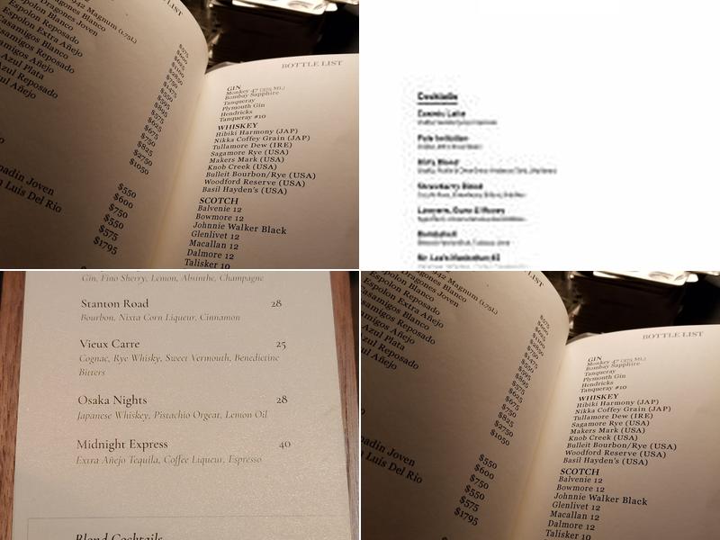 The Blond Menu