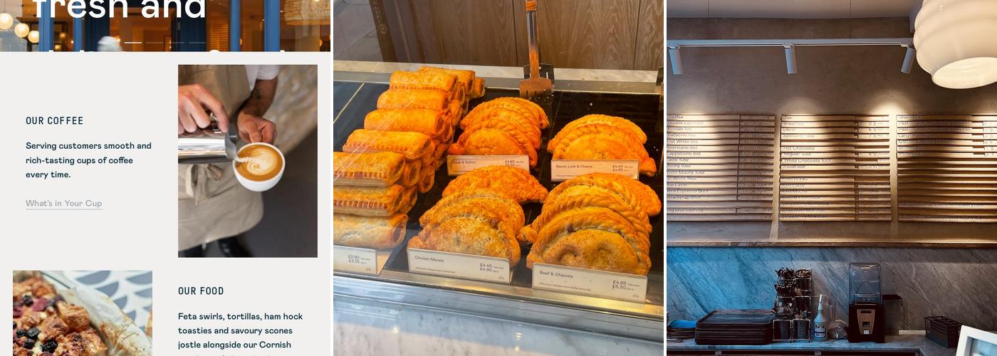 The Cornish Bakery Menu