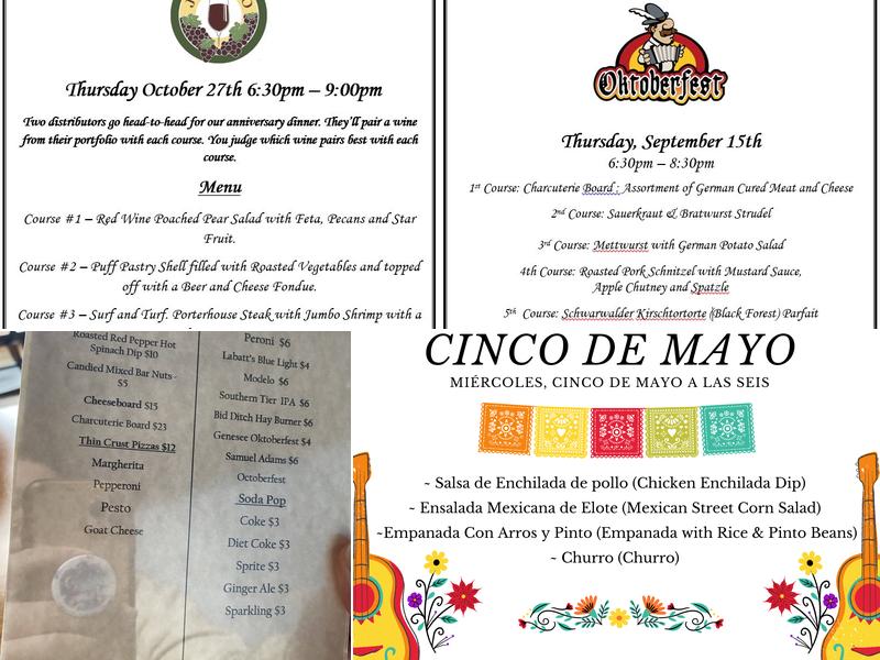 Just Vino Menu