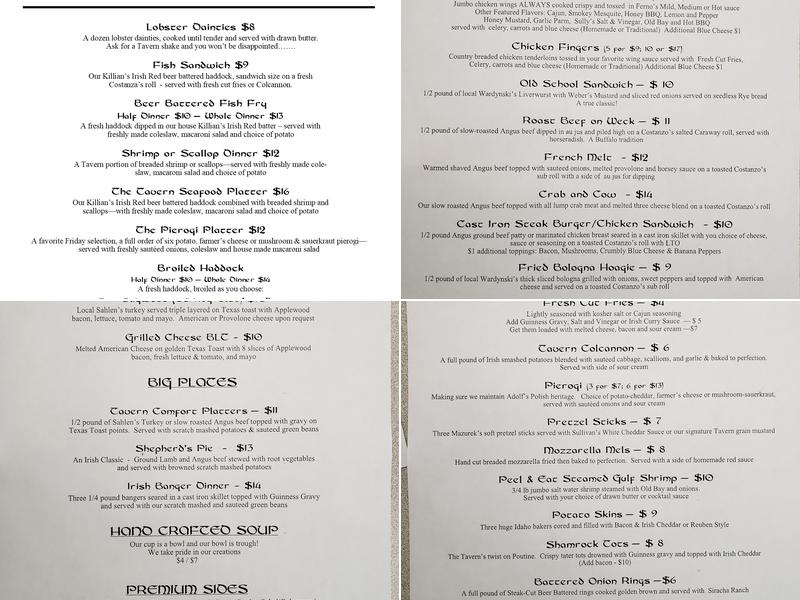 Adolf's Old First Ward Tavern Menu