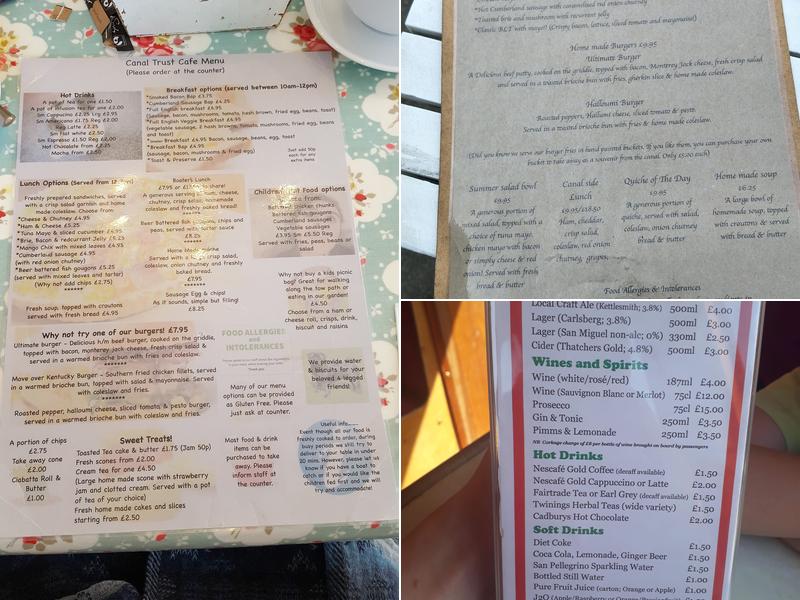 Canal Trust Cafe Menu