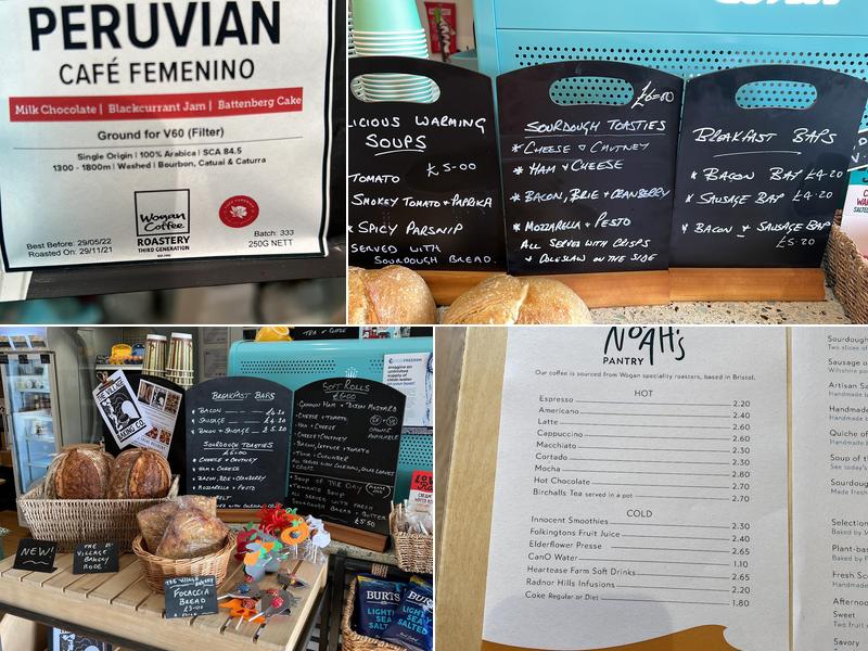 Noah’s Pantry Menu