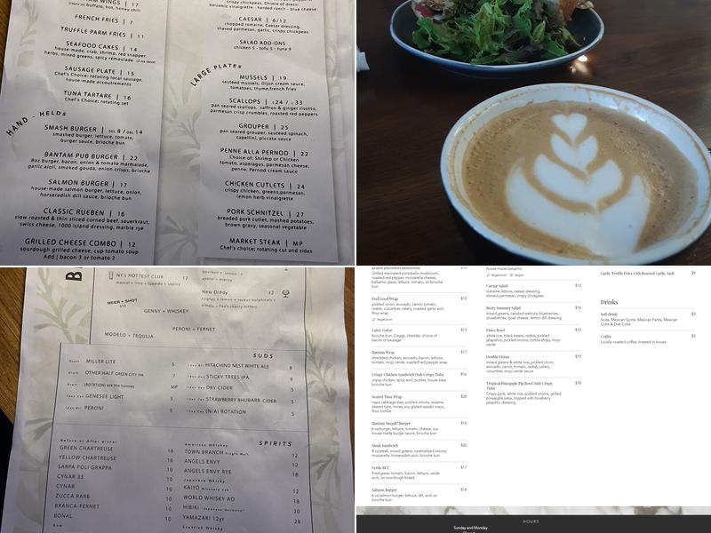 Bar Bantam Menu