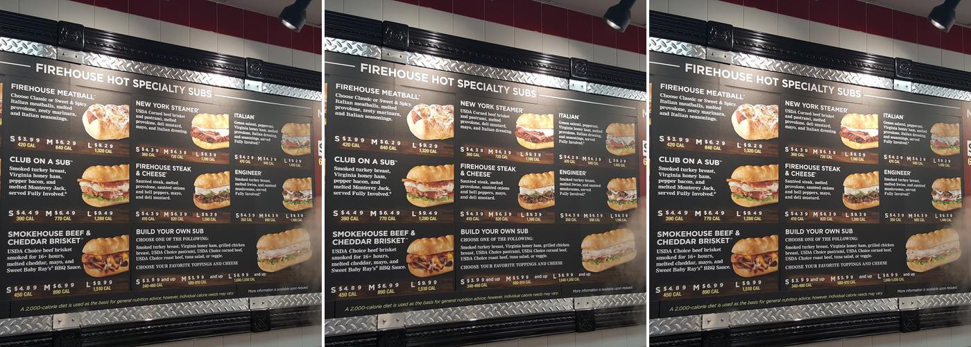 Firehouse Subs Rockledge Square Menu