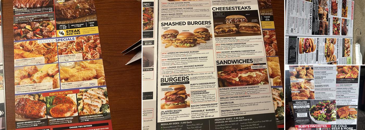 Ruby Tuesday Menu