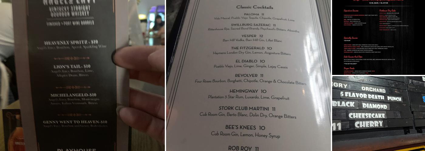 Firehouse Saloon Menu