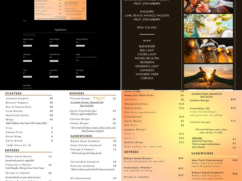 Mulligan's Fireside Pub Menu