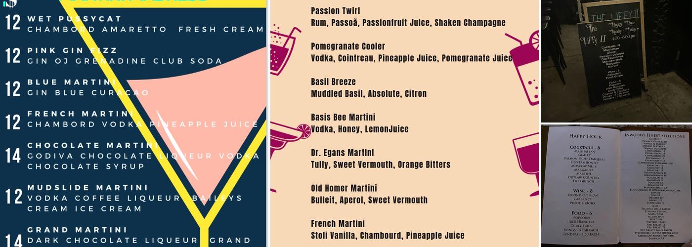 Liffy II Bar Menu