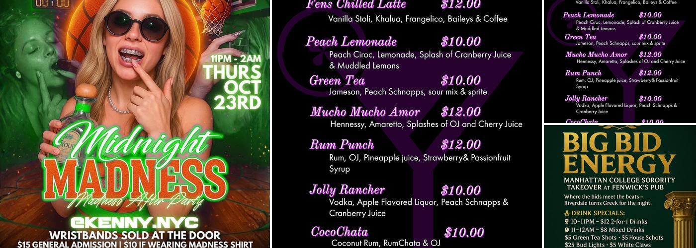 Fenwicks Menu