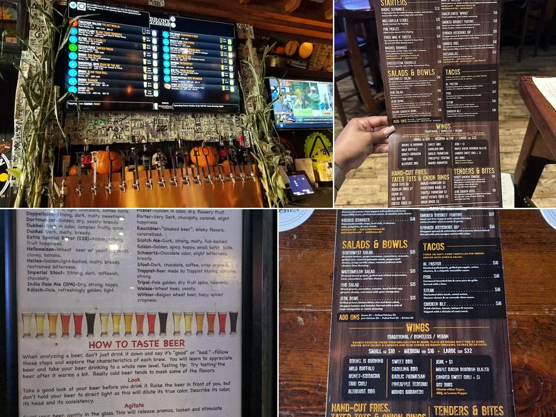 Bronx Alehouse Menu