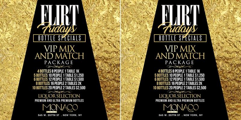 Monaco NYC Menu
