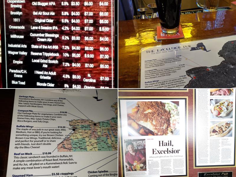 The Excelsior Pub Menu