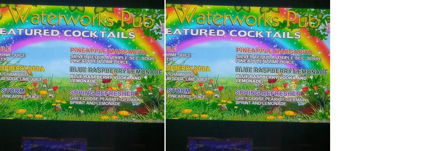 Waterworks Pub Menu