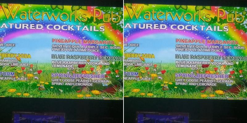 Waterworks Pub Menu