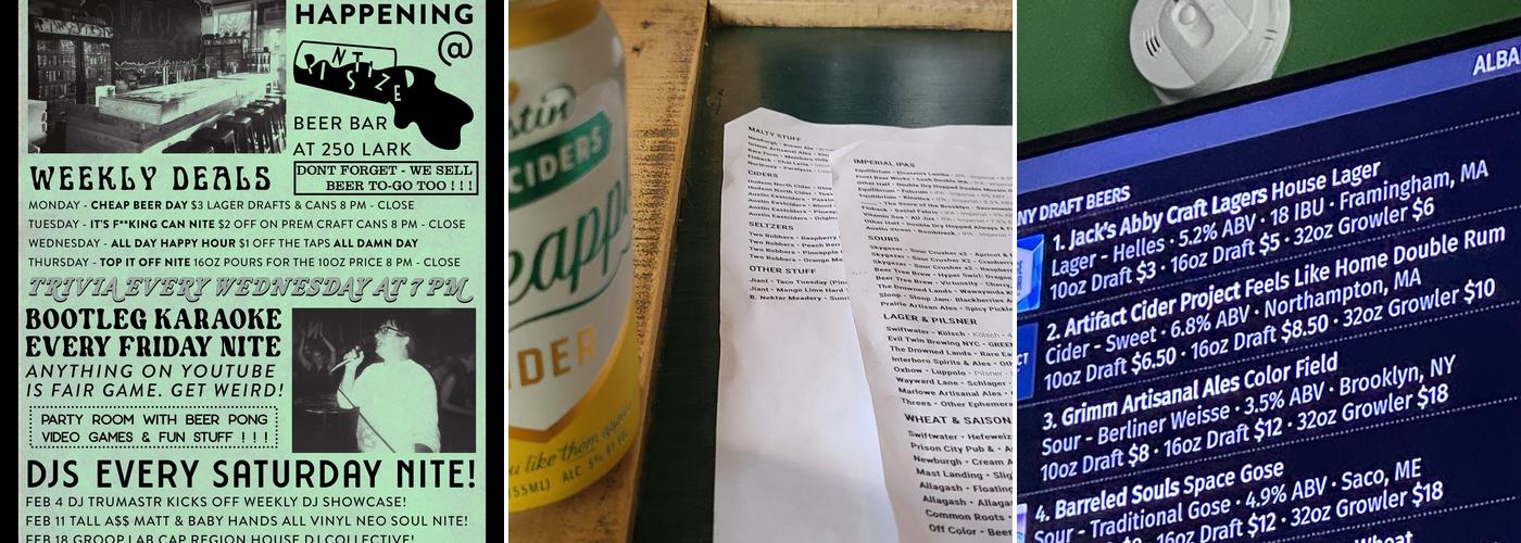 Pint Sized (Albany) Menu