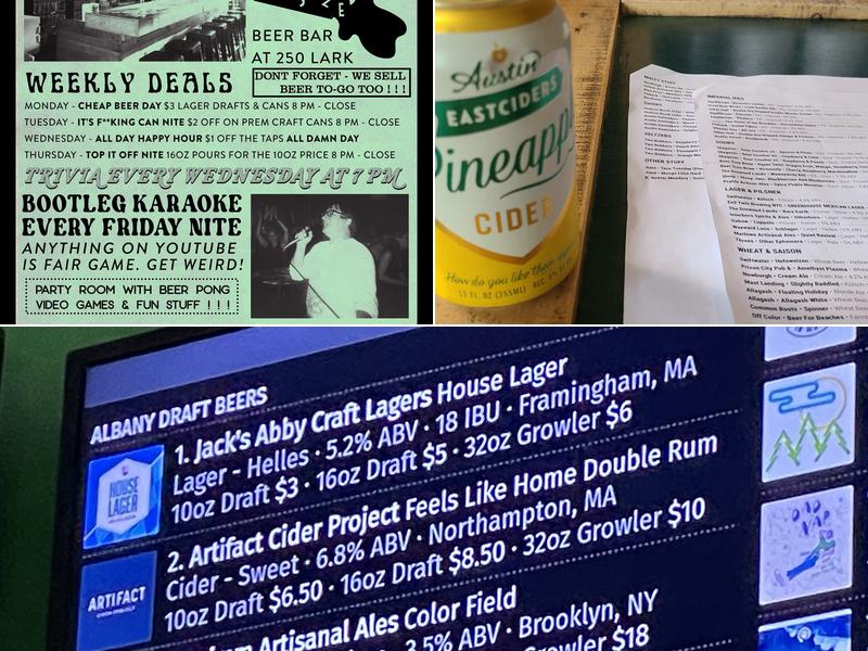 Pint Sized (Albany) Menu