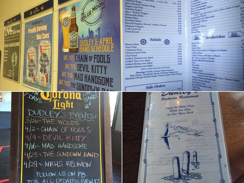 Dudley's Bar & Marina Menu