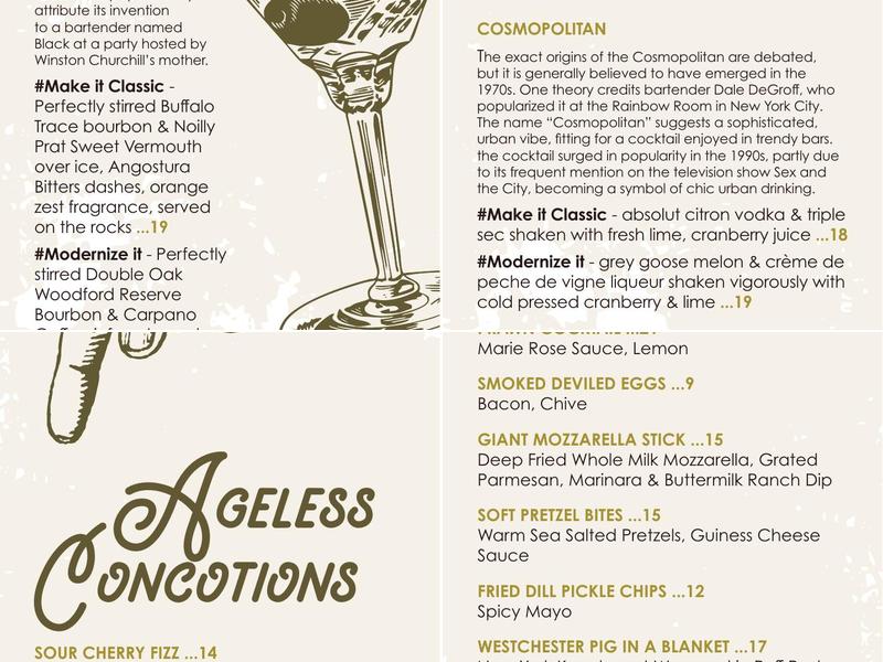 Mix Cocktail Bar & Kitchen Menu