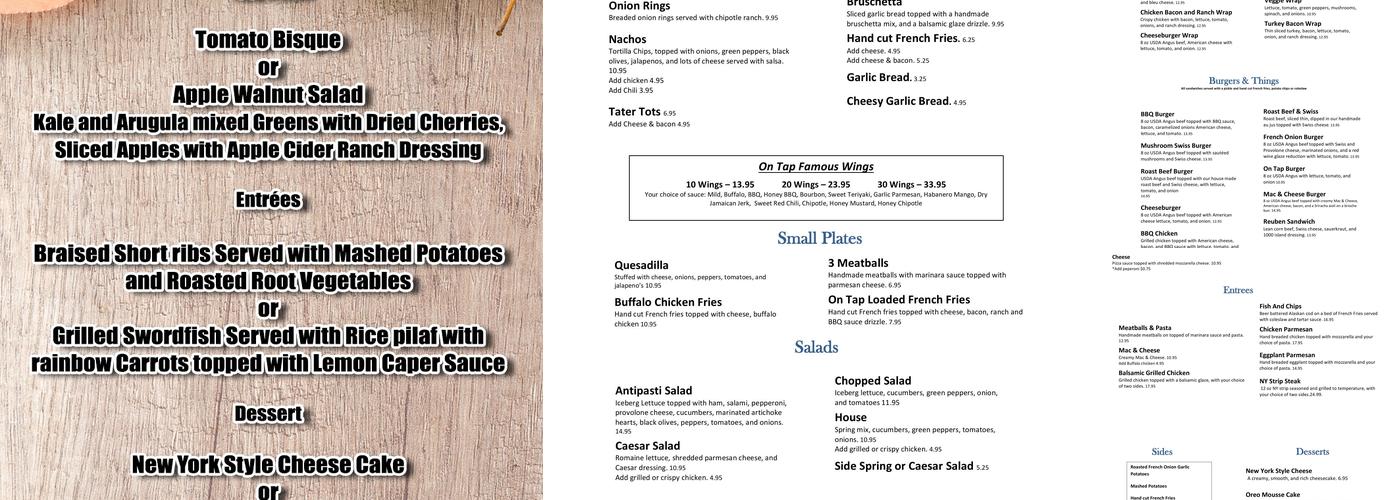 On Tap Menu