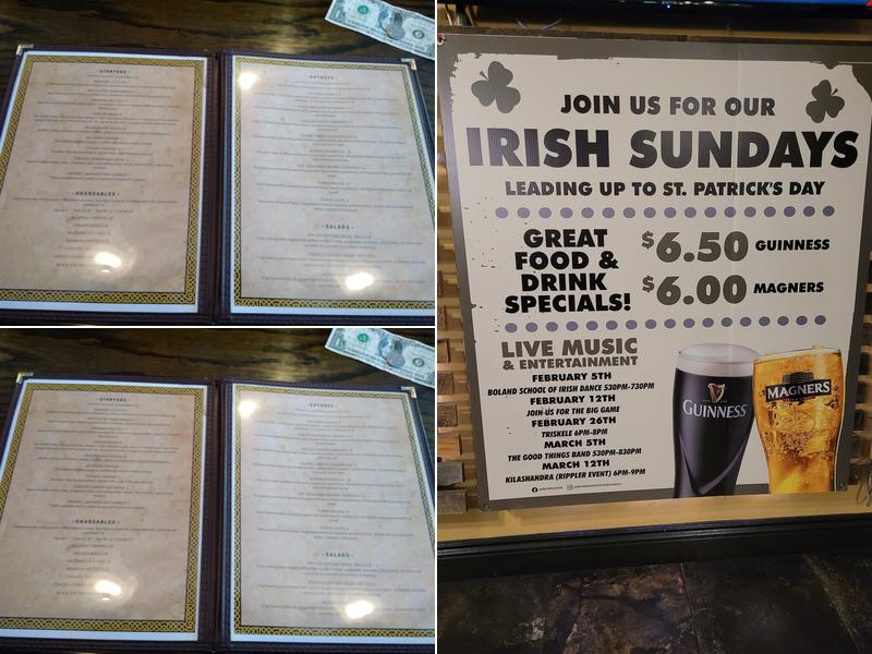 Patrick's Pub Menu