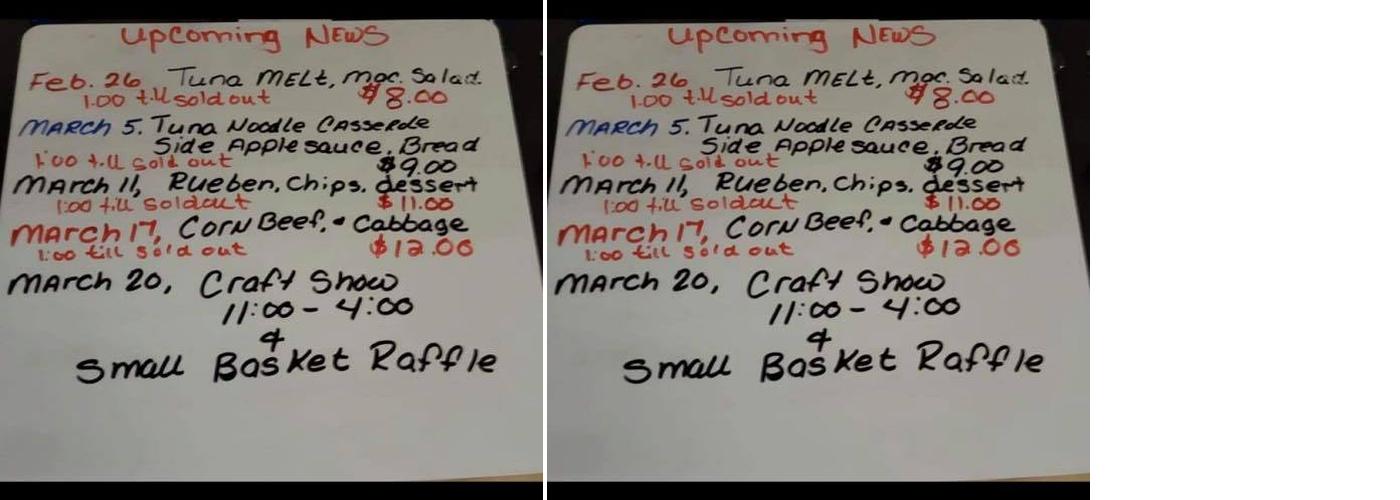 Dom Polski Club Menu