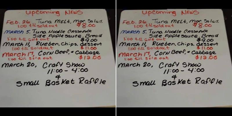 Dom Polski Club Menu