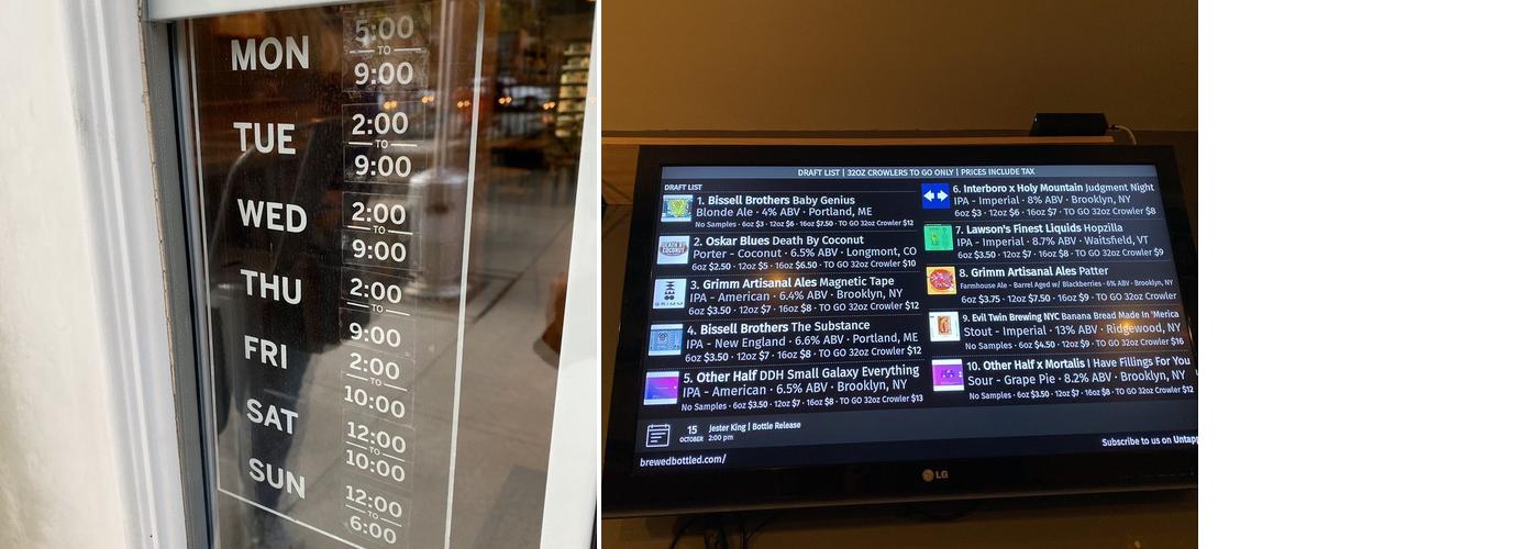 Brewed And Bottled Craft Beer Shop Menu