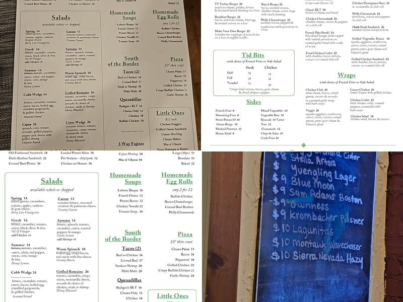 Radigan's Pub And Casual Dining Menu