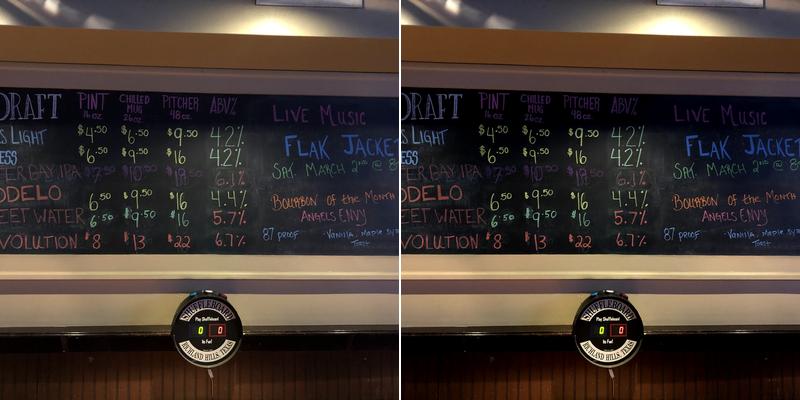 Beach Pub Menu