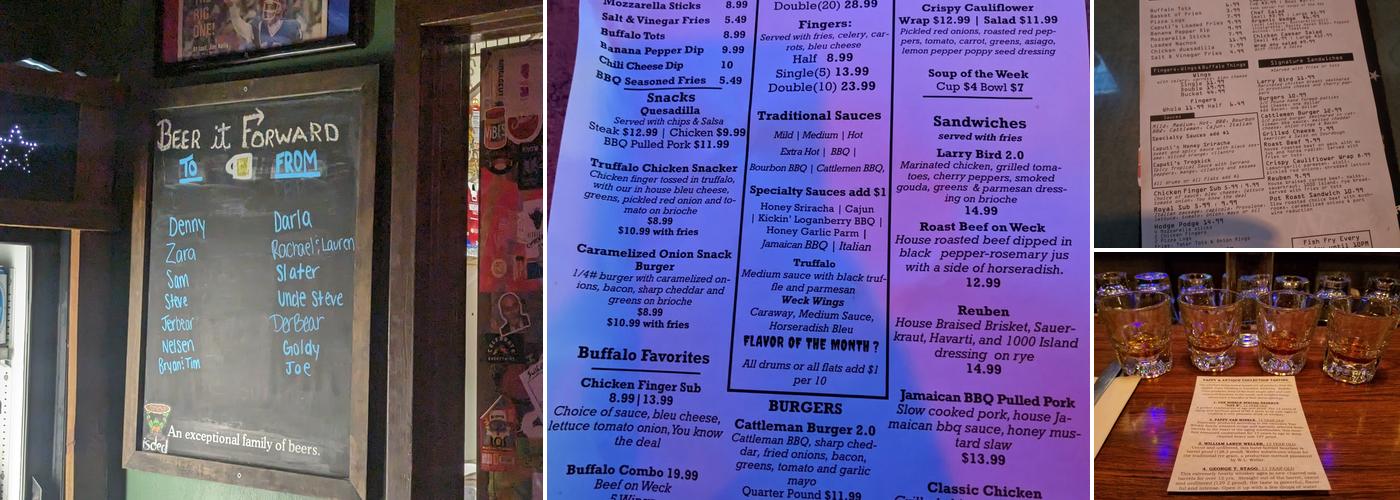 Caputi's Sheridan Pub Menu