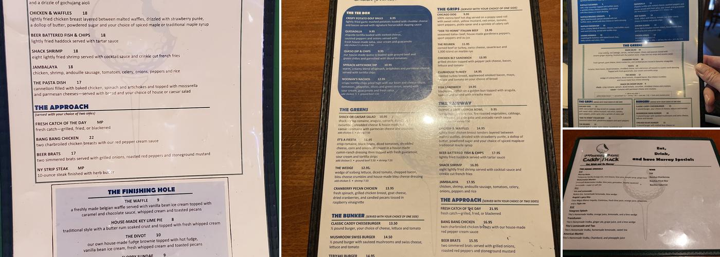 Murray Bros. Caddyshack Menu