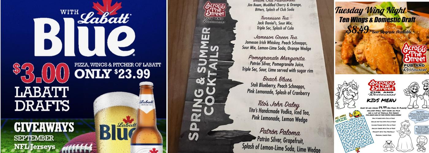 Across the Street Pub Menu