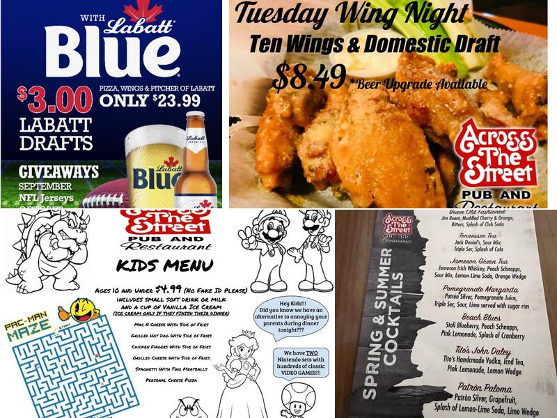 Across the Street Pub Menu