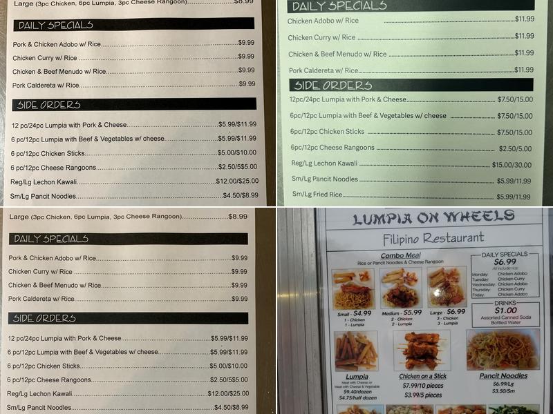 Nellie's Lumpia FWB Menu