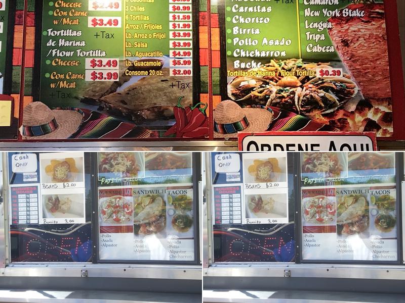 Tacos dos potrillos Menu