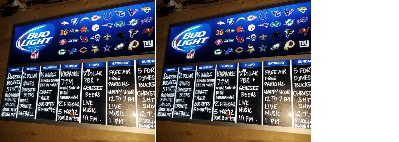 The Rockin Buffalo Menu