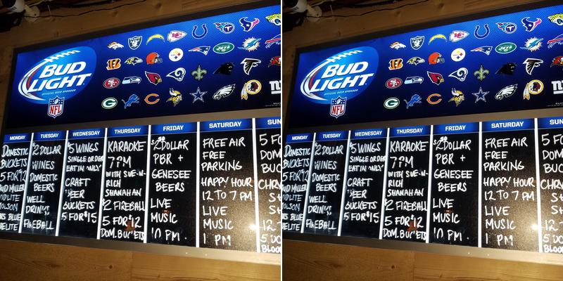 The Rockin Buffalo Menu