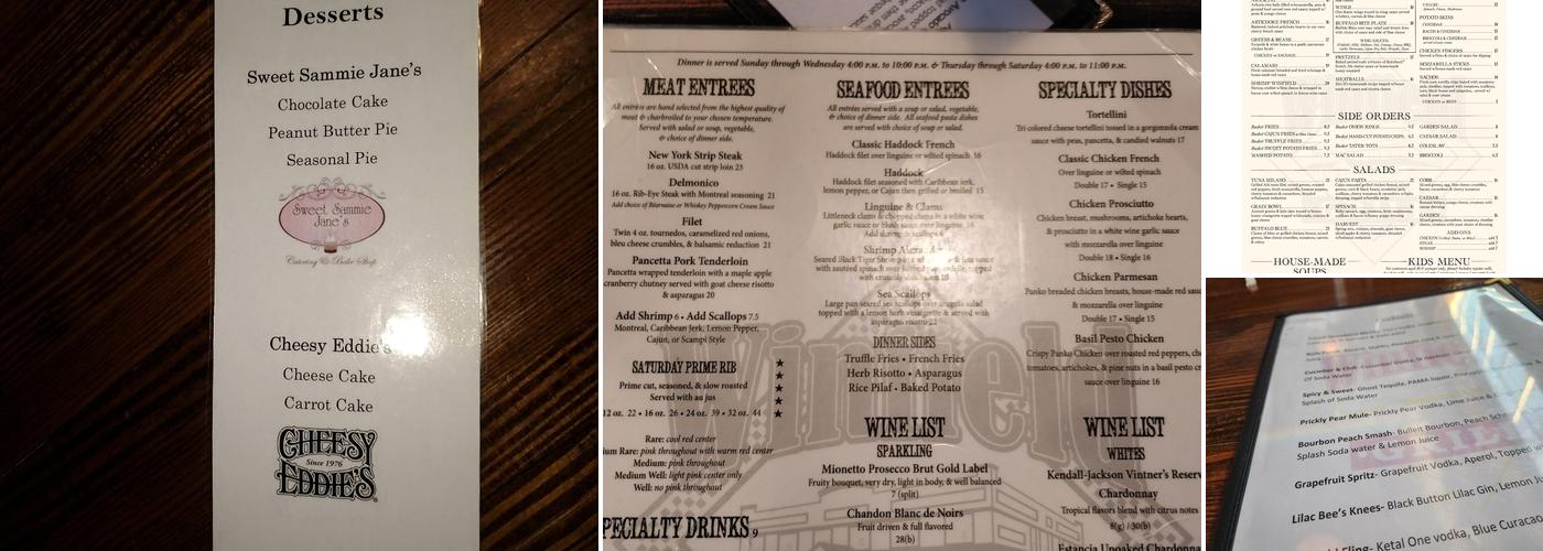 Winfield Grill Menu