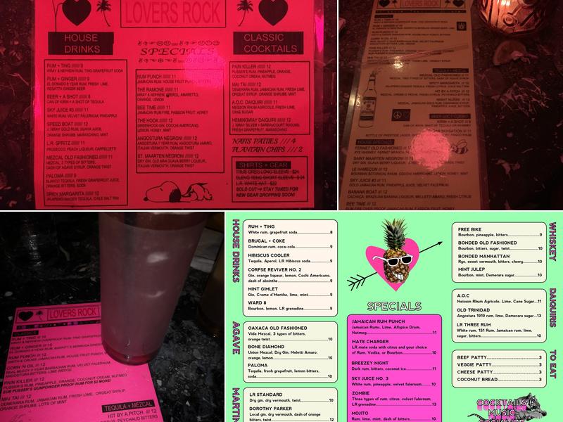 Lovers Rock Menu