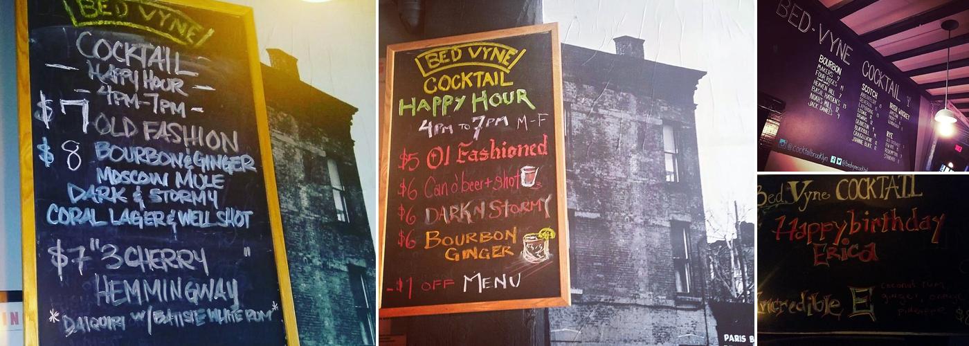 Cocktail Bedstuy Menu