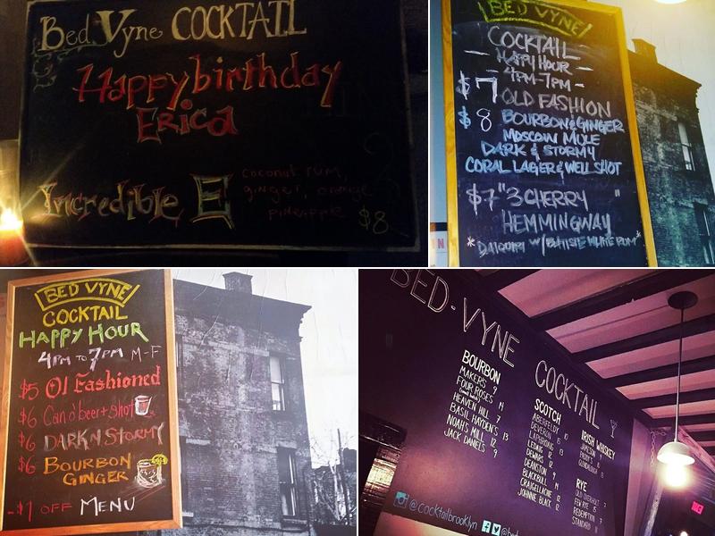 Cocktail Bedstuy Menu