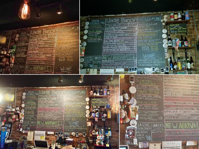 Uncle Barry's Menu