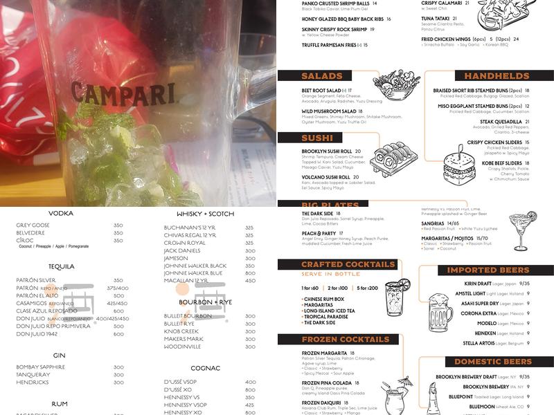 Kimoto Rooftop Restaurant & Garden Lounge Menu