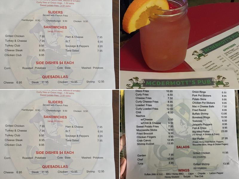 McDermott's Pub Menu