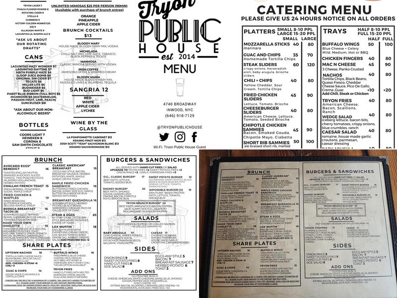 Tryon Public House Menu