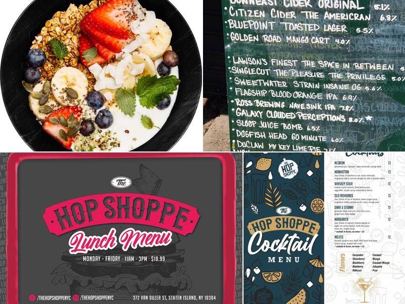 The Hop Shoppe Menu
