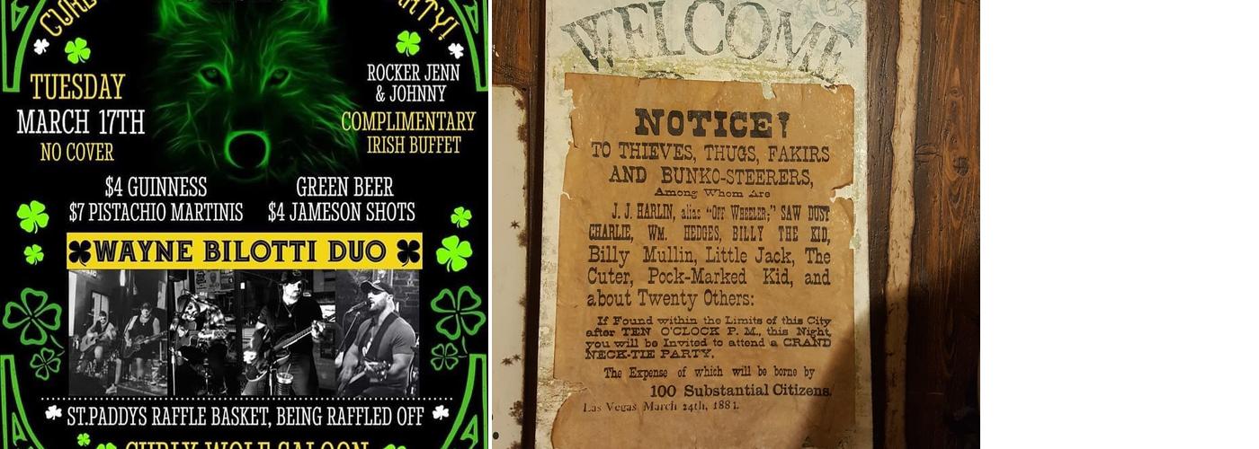 Curly Wolf Saloon Menu